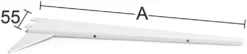Habo U-kannatin 611 55cm valkoinen