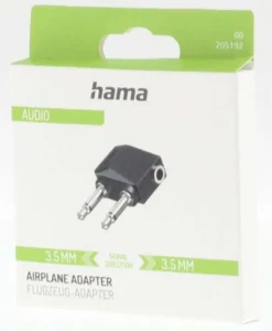 Hama Audiosovite, 3,5 mm, lentokoneadapteri