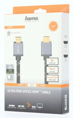 Hama Ultra High Speed HDMI™-johto, uros - uros, 8K, Metal, 3,0 m