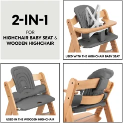 Hauck istuinpehmuste syöttötuoliin Highchair tummanharmaa