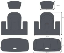 Hauck istuinpehmuste syöttötuoliin Highchair tummanharmaa