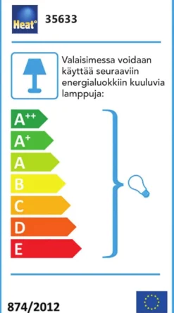 Heat lattiavalaisin Barösund 165 cm mikrovekatulla varjostimella