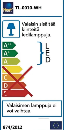 Heat LED-pöytävalaisin Flex valkoinen