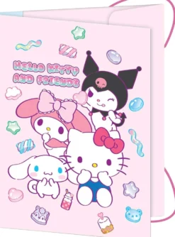 Hello kitty&Friends Sweet kulmalukkokansio A4 asiakirjoille