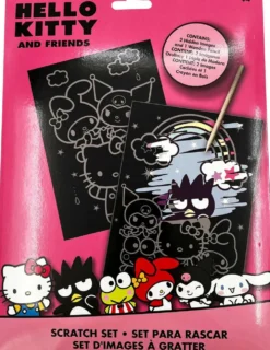 Hello Kitty raaputussetti, sis. 2 piilotettua kuvaa & 1 puukynä