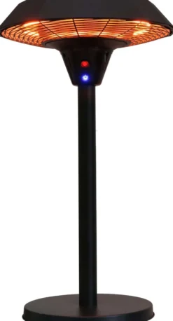 HORTUS Terassilämmitin, pöytämalli 'Ufo' 800/1200/2100 W HA, musta