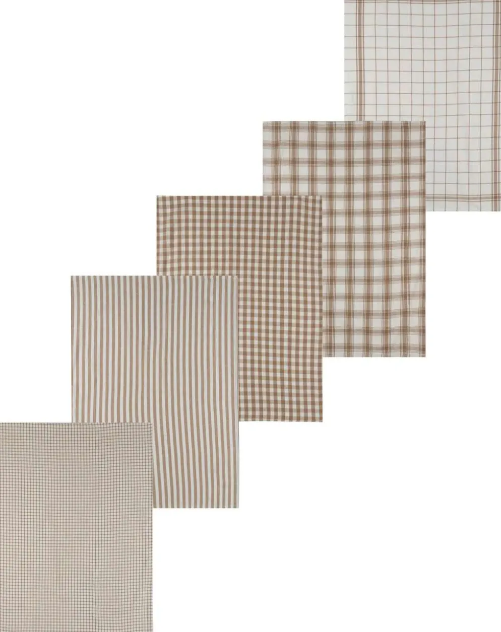 House keittiöpyyhe Anni beige/valkoinen 5 kpl