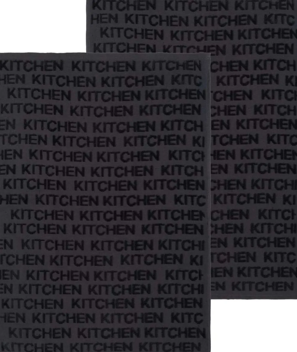 House keittiöpyyhe Kitchen 2 kpl anthracite