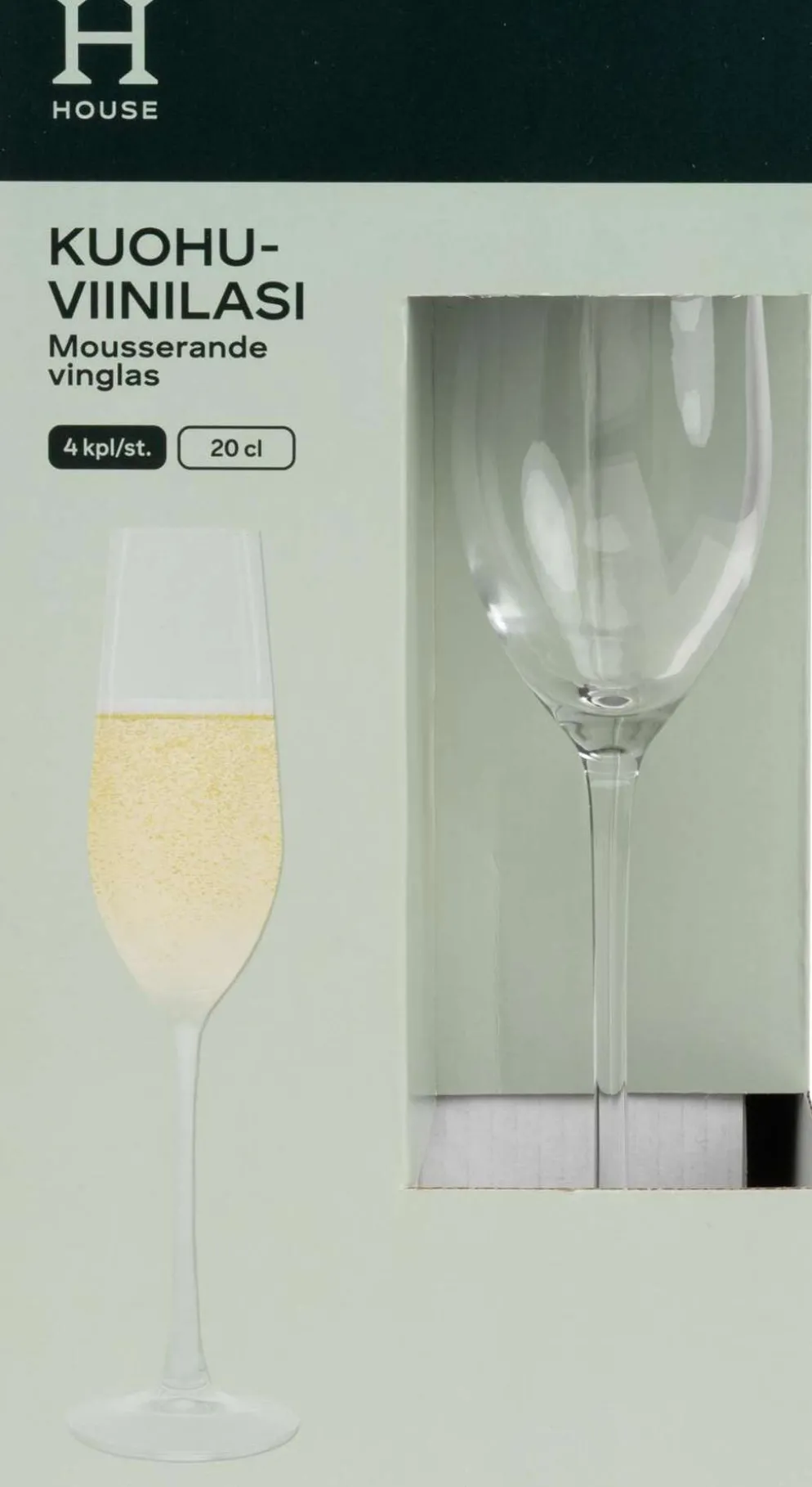 House kuohuviinilasit Prima 20 cl 4-pack