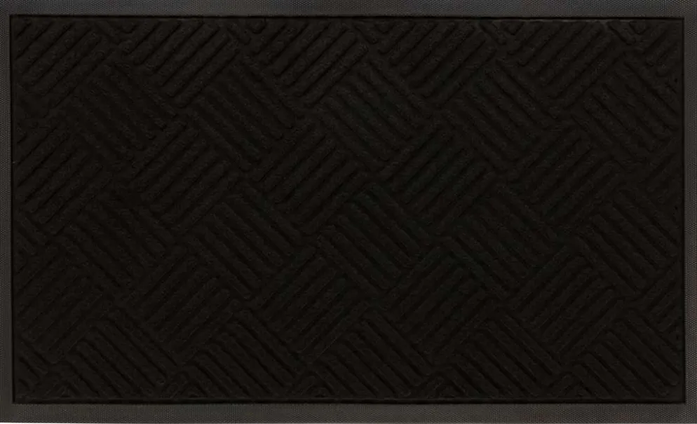 House kynnysmatto Embossed Check 45 x 75 cm musta