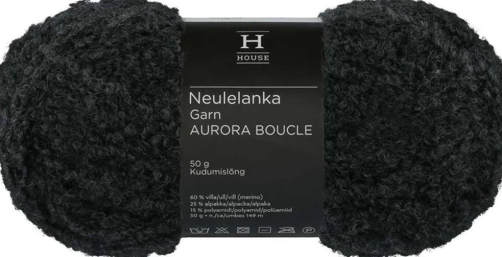 House lanka Aurora boucle 50 g antrasit melange 1441