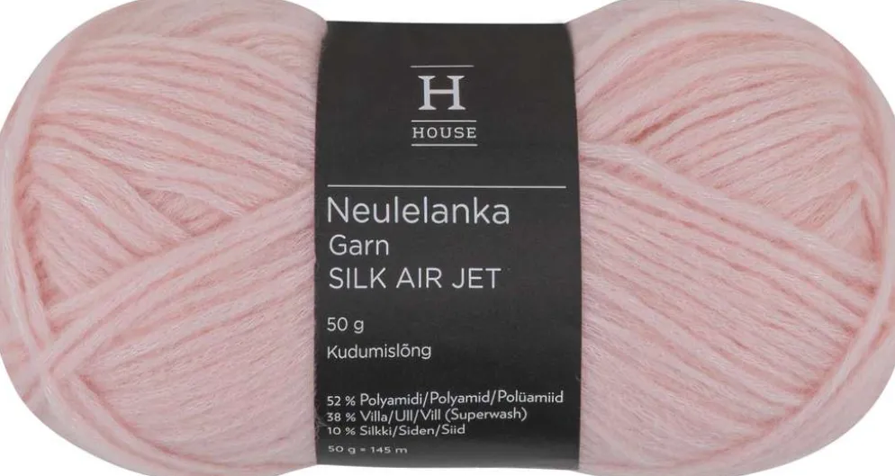 House lanka Silk Air Jet 50 g Light pink 12083