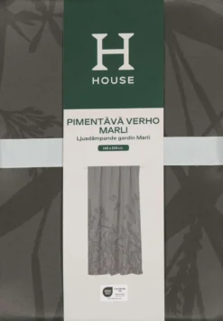 House pimentävä verho Marli 140x250 cm, harmaa