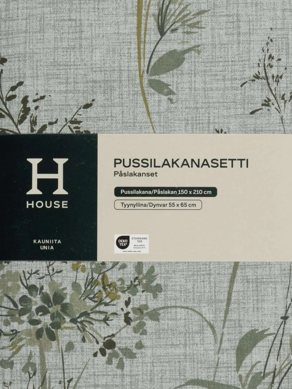 House pussilakanasetti Melange Flower 150x210 cm