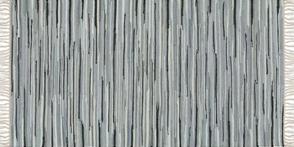 House räsymatto Shadow 80x150 cm, mustavalkoinen