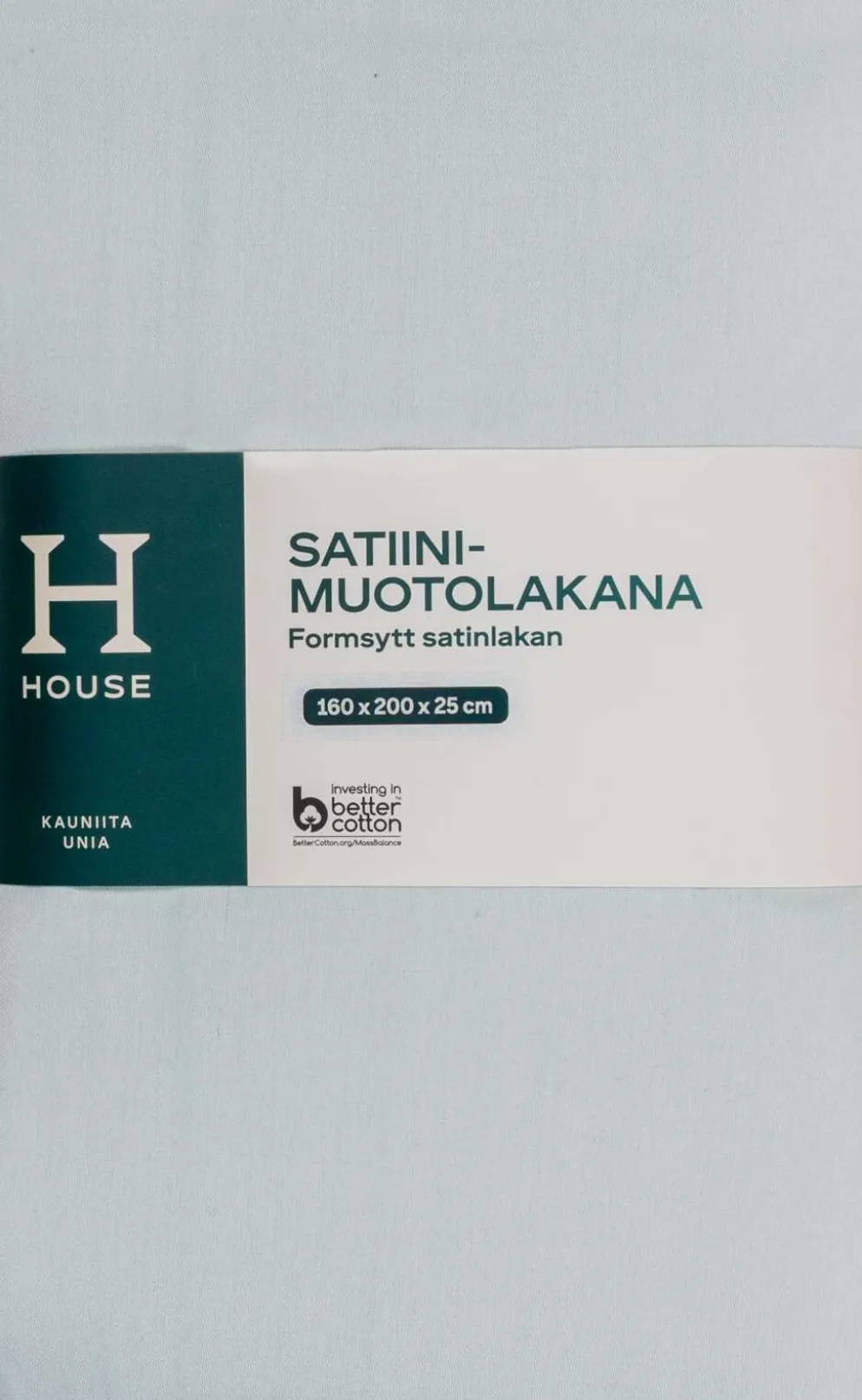 House satiinimuotolakana 160x200x25 cm harmaa