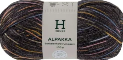 House sukkalanka Alpakka 100g CNE-1520 black/ pastel colors