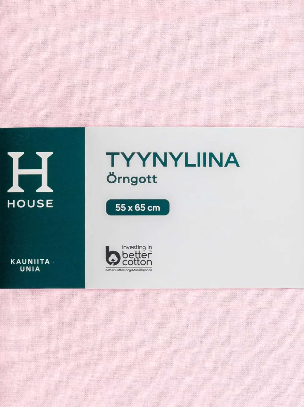 House tyynyliina 55 x 65 cm vaaleanpunainen
