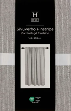House verho Pinstripe 140x250 cm, harmaa
