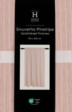 House verho Pinstripe 140x250 cm, vaaleanpunainen