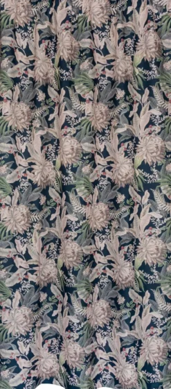House verho Sable flowers 140x250 cm, beige/musta