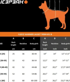 Icepeak Pet Warmer fleecetakki S oranssi/musta