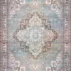 ihankotona Kuviollinen matto Zahra 80x200 cm vaaleansininen