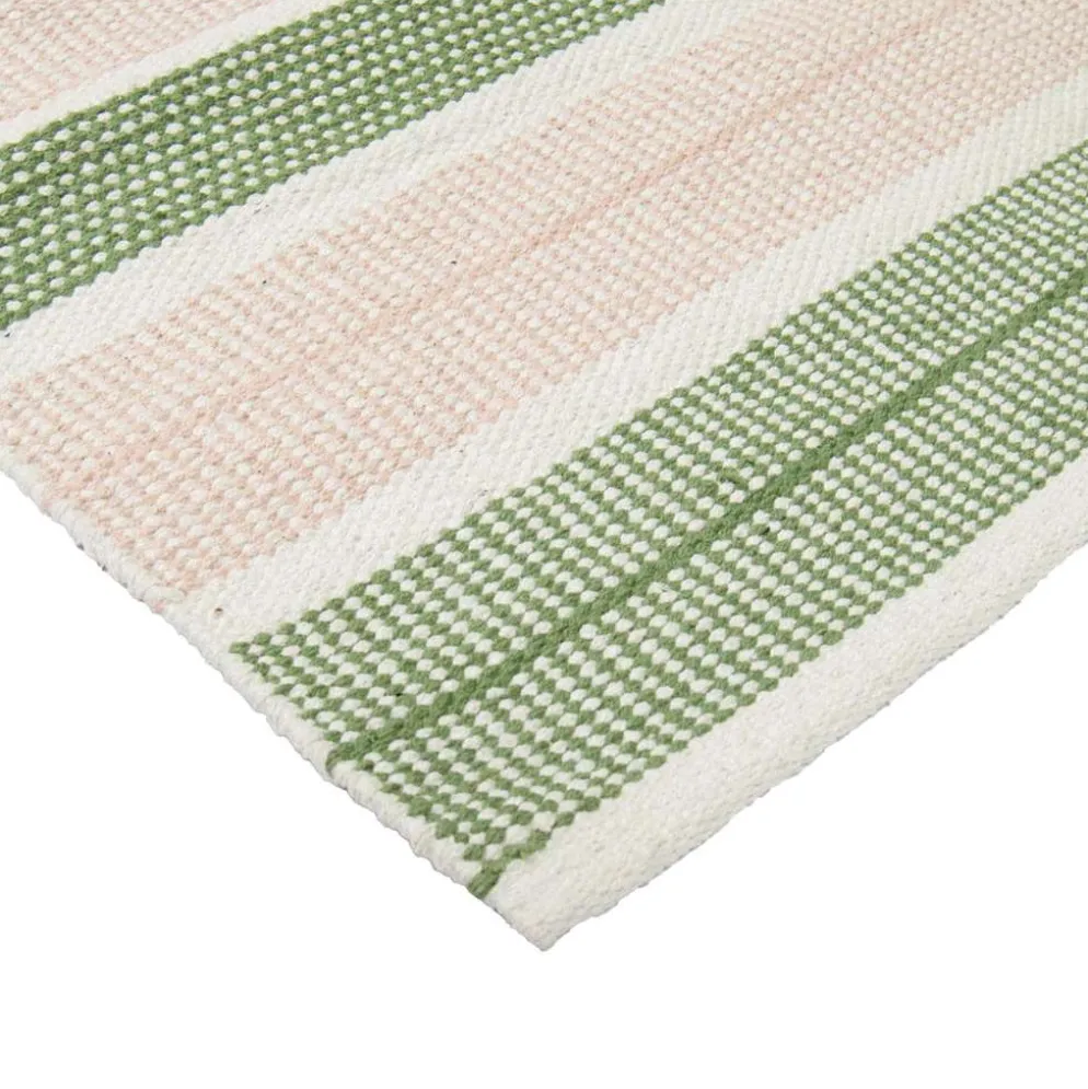 ihankotona puuvillamatto Foksi 80x150 cm vihreä-roosa