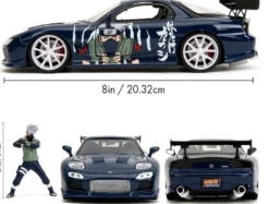 Jada Naruto Shippuden Kakashi Hatake ja 1993 Mazda RX-7, 20 cm, 1:24, die-cast