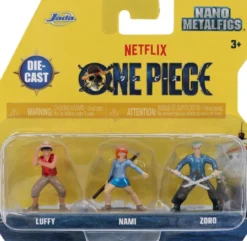 Jada One Piece metalliset (die-cast) keräilyhahmot, 4 cm, 3 kpl/pkt