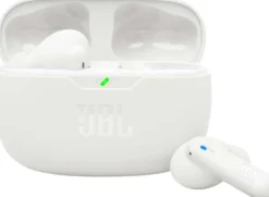 JBL Bluetooth vastamelunappikuulokkeet Vibe Beam 2 valkoinen