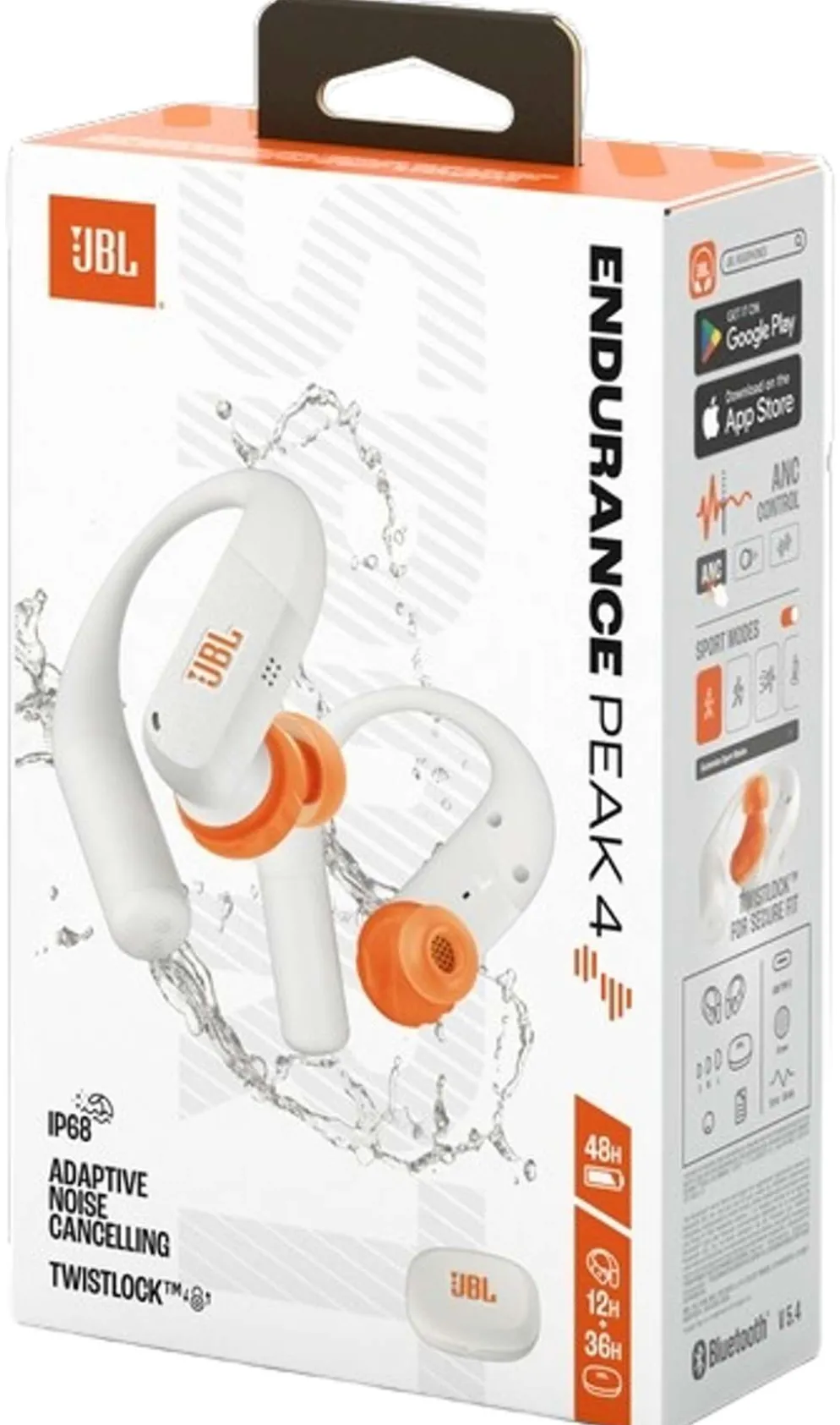 JBL langattomat Sport vastamelunappikuulokkeet Endurance Peak 4 valkoinen