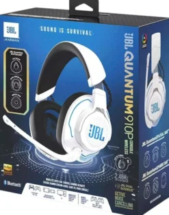 JBL pelikuuloke Quantum 910 PlayStation white blue