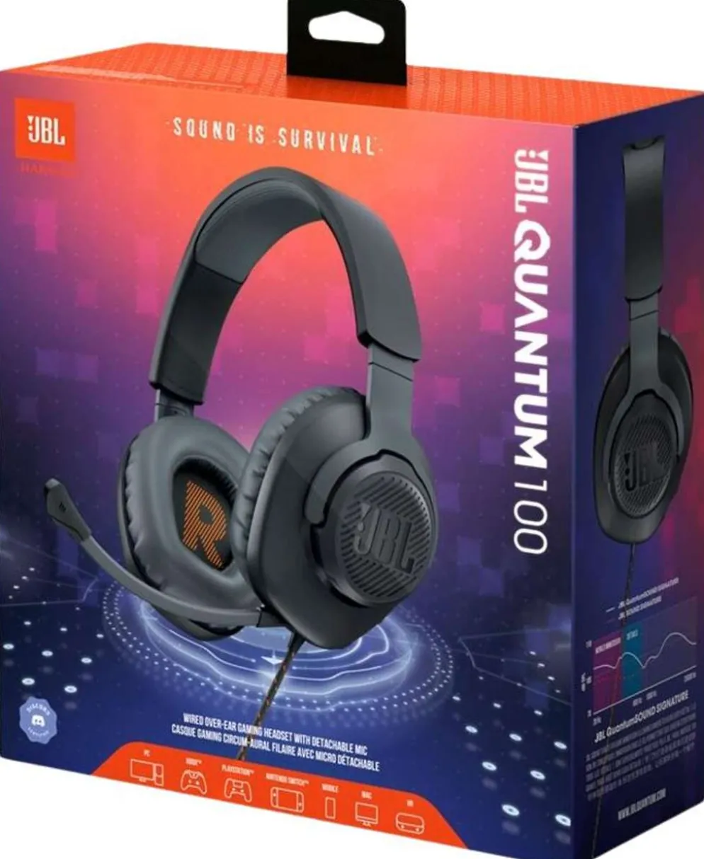 JBL pelikuulokkeet langallinen Quantum 100, musta