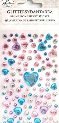 J.K. Primeco glittersydäntarra sini/lila