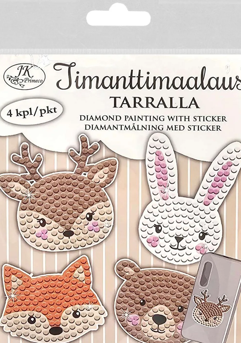 J.K. Primeco Timanttimaalaustarra Eläimet 4kpl