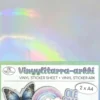 J.K. Primeco vinyylitarra A4 hologrammi hopea 2ark