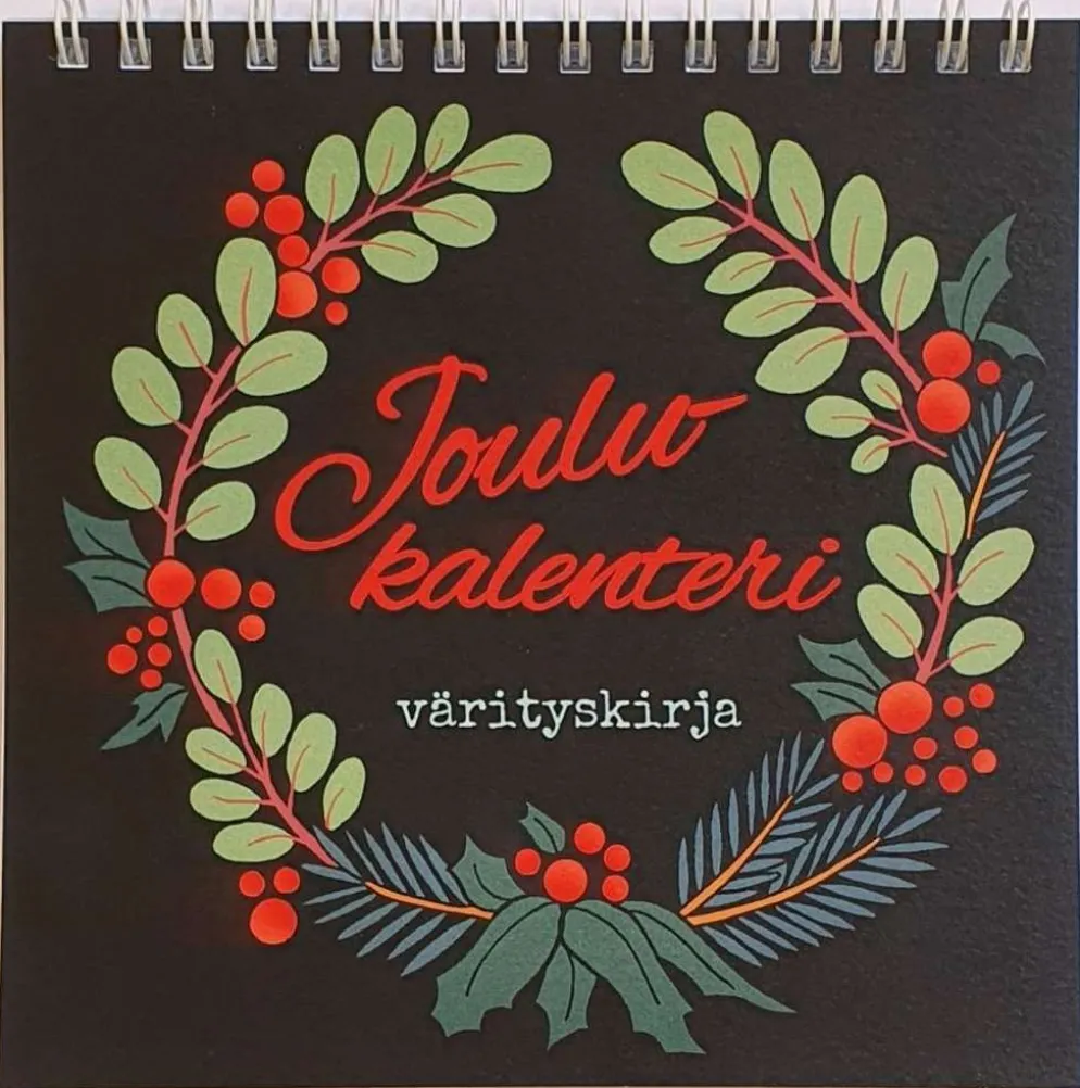 Joulukalenteri värityskirja