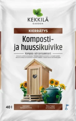 Kekkilä komposti- ja huussikuivike, kierrätys 40 l