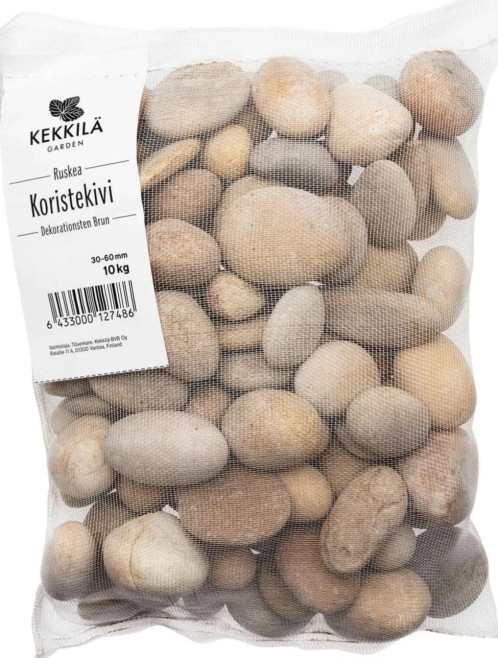 Kekkilä Koristekivi ruskea 30–60 mm 10 kg, lava 60 säkkiä