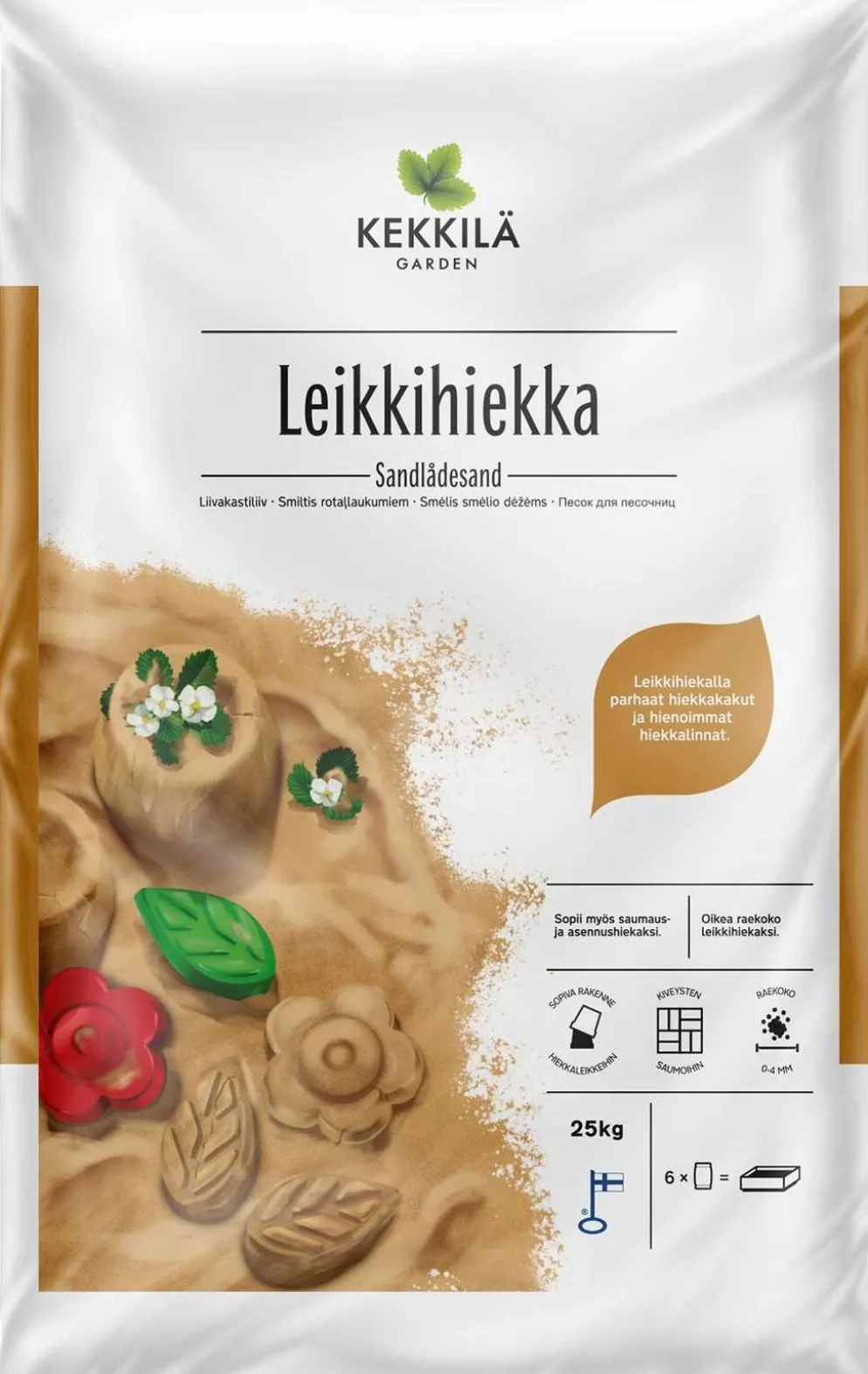 Kekkilä Leikkihiekka 25 kg, lava 42 säkkiä