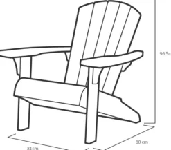 Keter tuoli Adirondack Troy harmaa