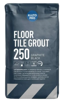 Kiilto Pro Floor Tile grout lattiasaumalaasti 250 graphite black 20 kg