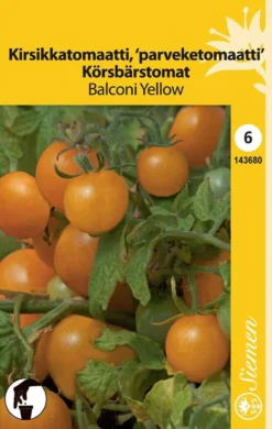 Kirsikkatomaatti Parveketomaatti Balconi Yellow/Gourmandise Yellow