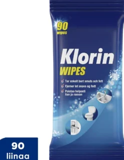 Klorin puhdistusliinat valkaisuaineella 90 kpl