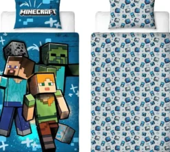 Lasten pussilakanasetti Minecraft 150x210+50x60 cm