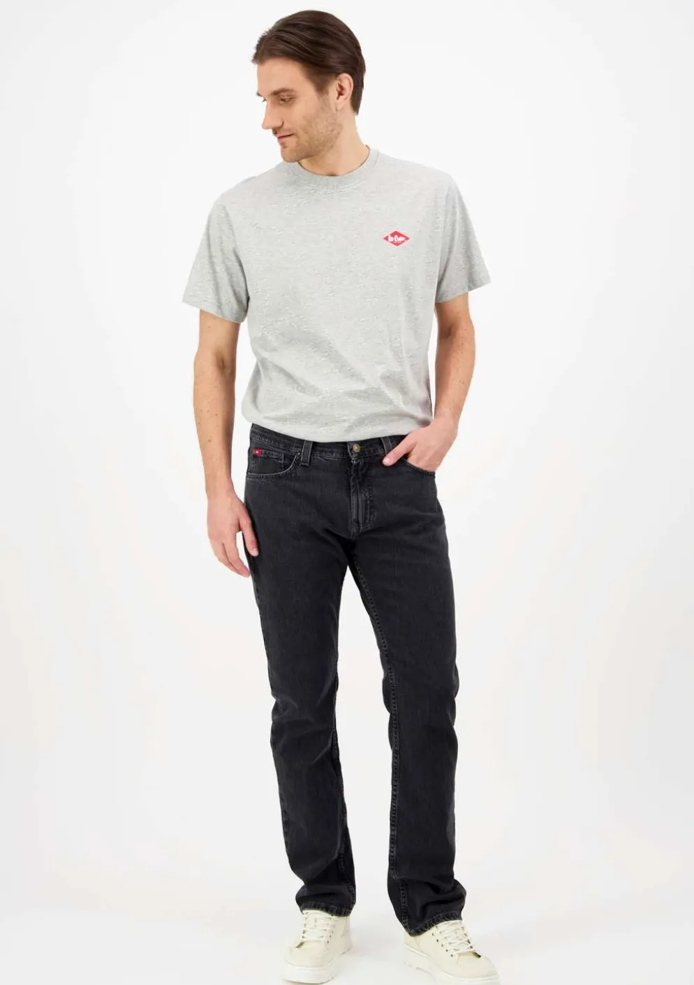 Lee Cooper miesten farkut LC 08 2378 t.harmaa Regular fit