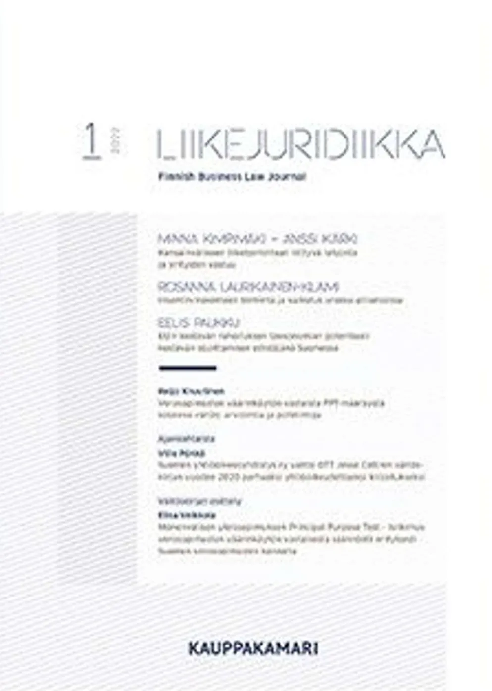 Liikejuridiikka 1/2022