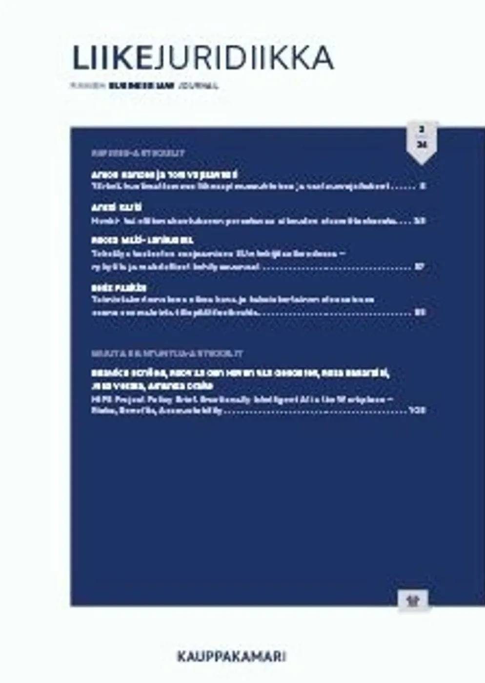 Liikejuridiikka 2/2024