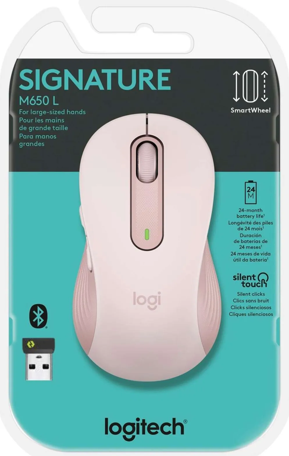 Logitech langaton hiiri Signature M650 L Rose